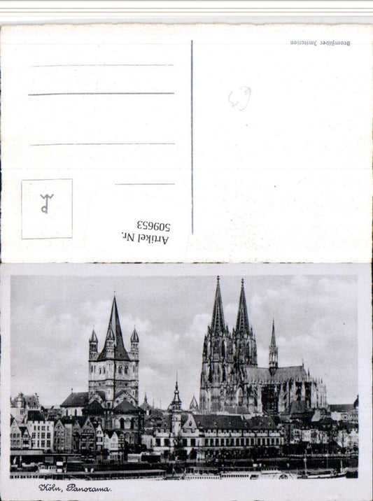 509653,Köln am Rhein Panorama Teilansicht Turm Kirche Dom