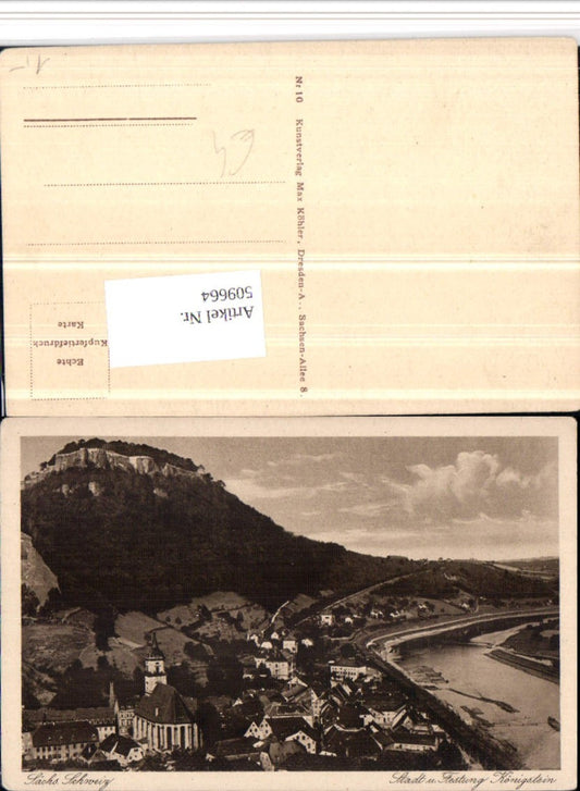 509664,Sächsische Schweiz Stadt u. Festung Königstein Totale