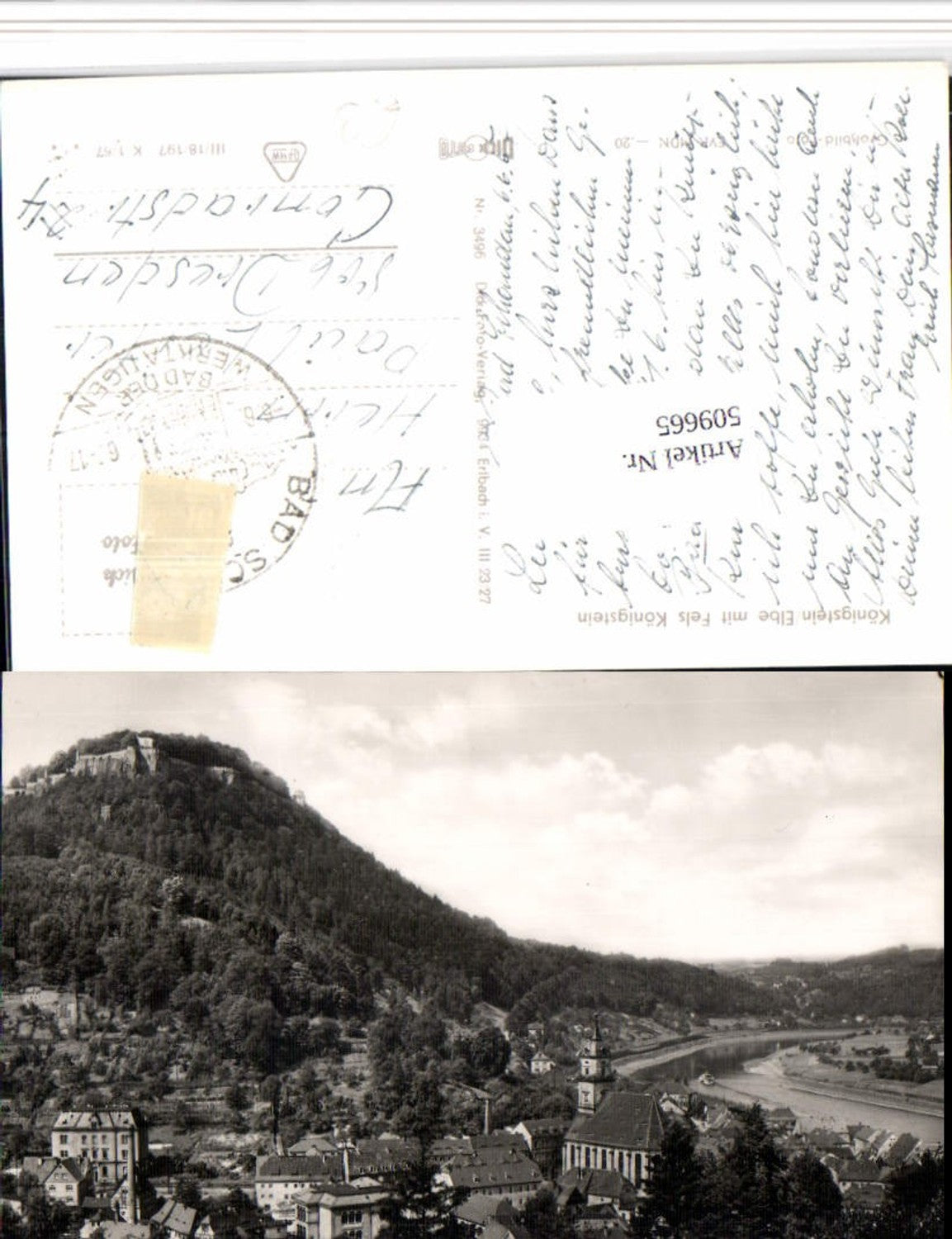509665,Sächsische Schweiz Königstein an d. Elbe Totale m. Festung