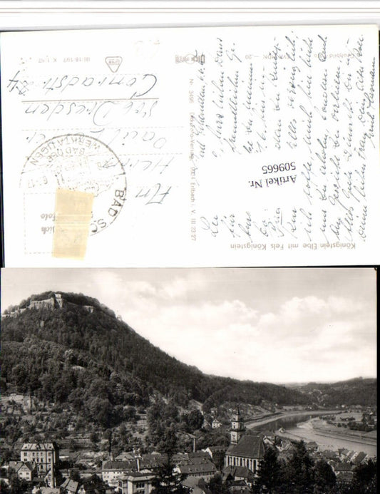509665,Sächsische Schweiz Königstein an d. Elbe Totale m. Festung