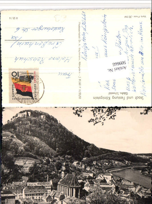 509666,Sächsische Schweiz Stadt u. Festung Königstein Totale