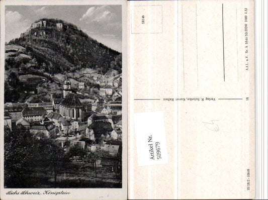 509679,Sächsische Schweiz Königstein Totale m. Festung