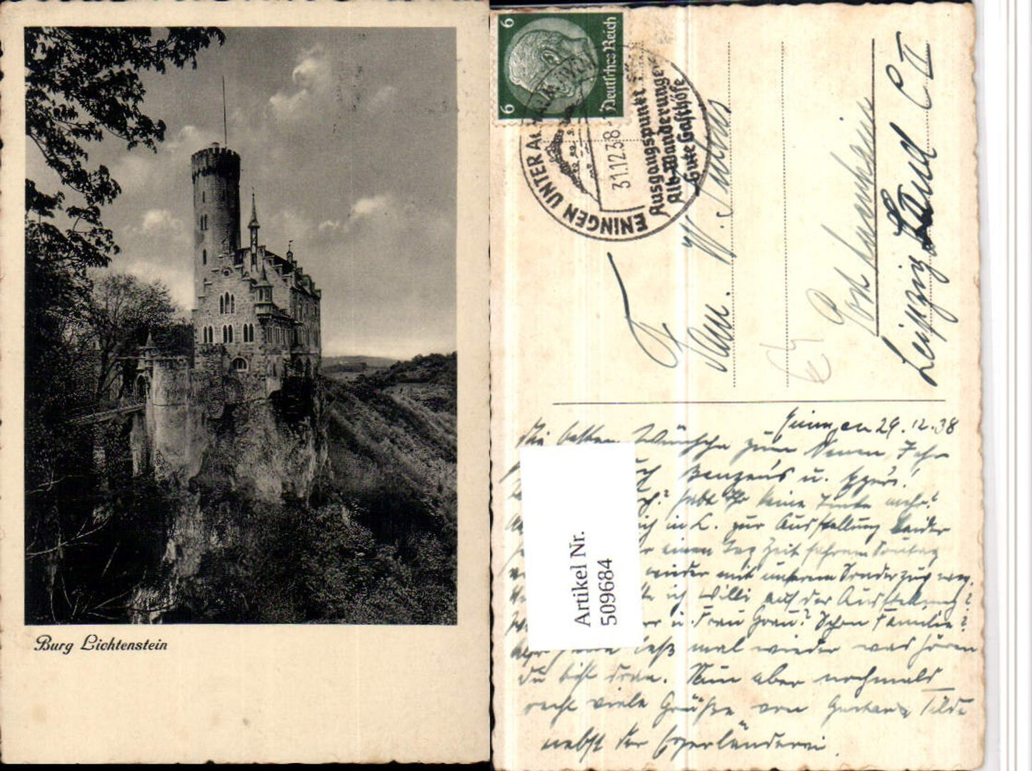 509684,Burg Schloss Lichtenstein b. Honau Lichtenstein