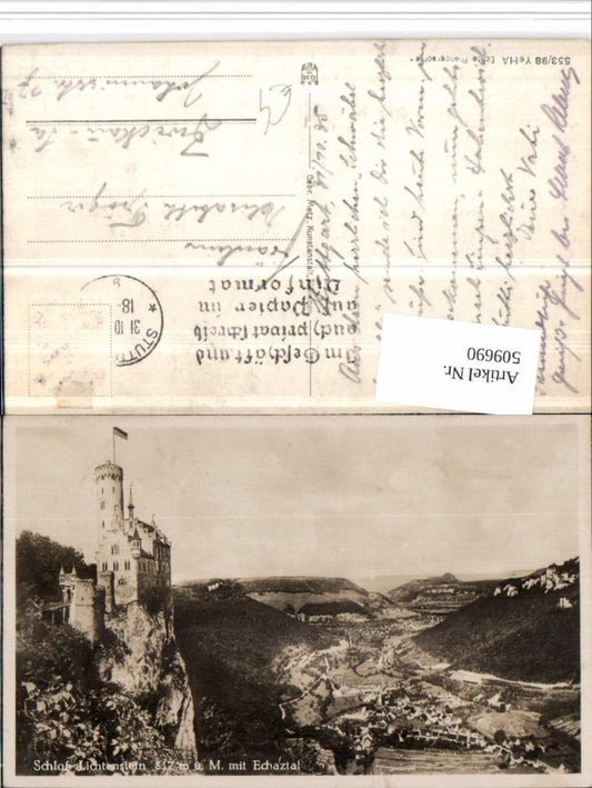 509690, Lichtenstein Castle in the Echaz Valley near Honau, Lichtenstein