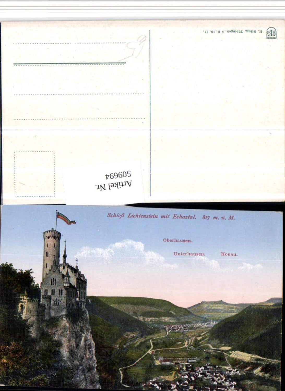 509694,Schloss Lichtenstein im Echaztal m. Honau Totale