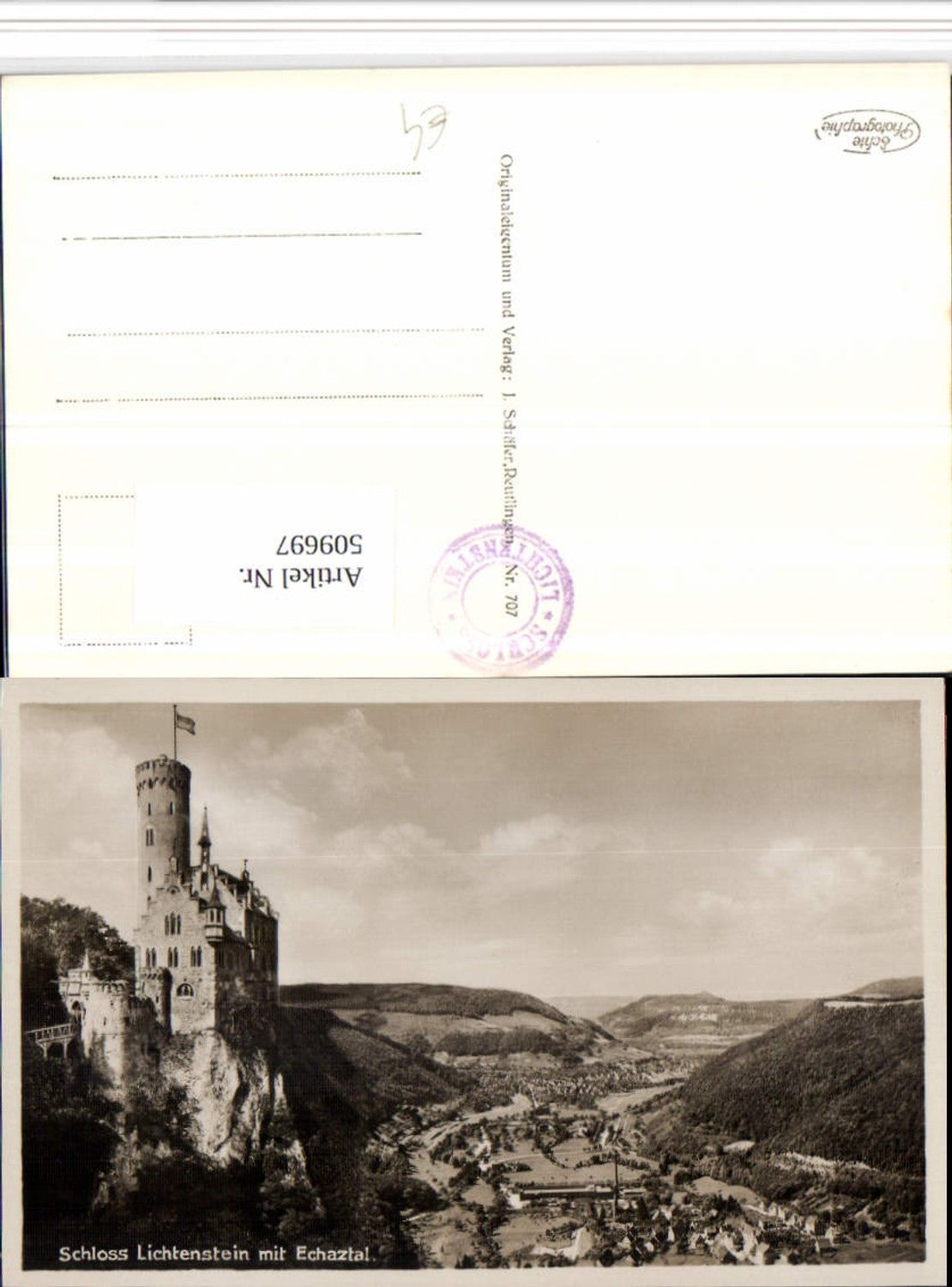 509697,Schloss Lichtenstein m. Echaztal Honau Totale