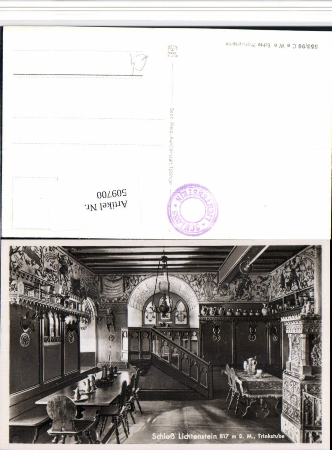 509700,Schloss Lichtenstein b. Honau Trinkstube Innenansicht