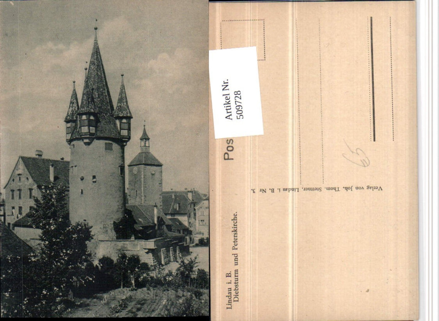 509728,Lindau im Bodensee Diebsturm Turm u. Peterskirche