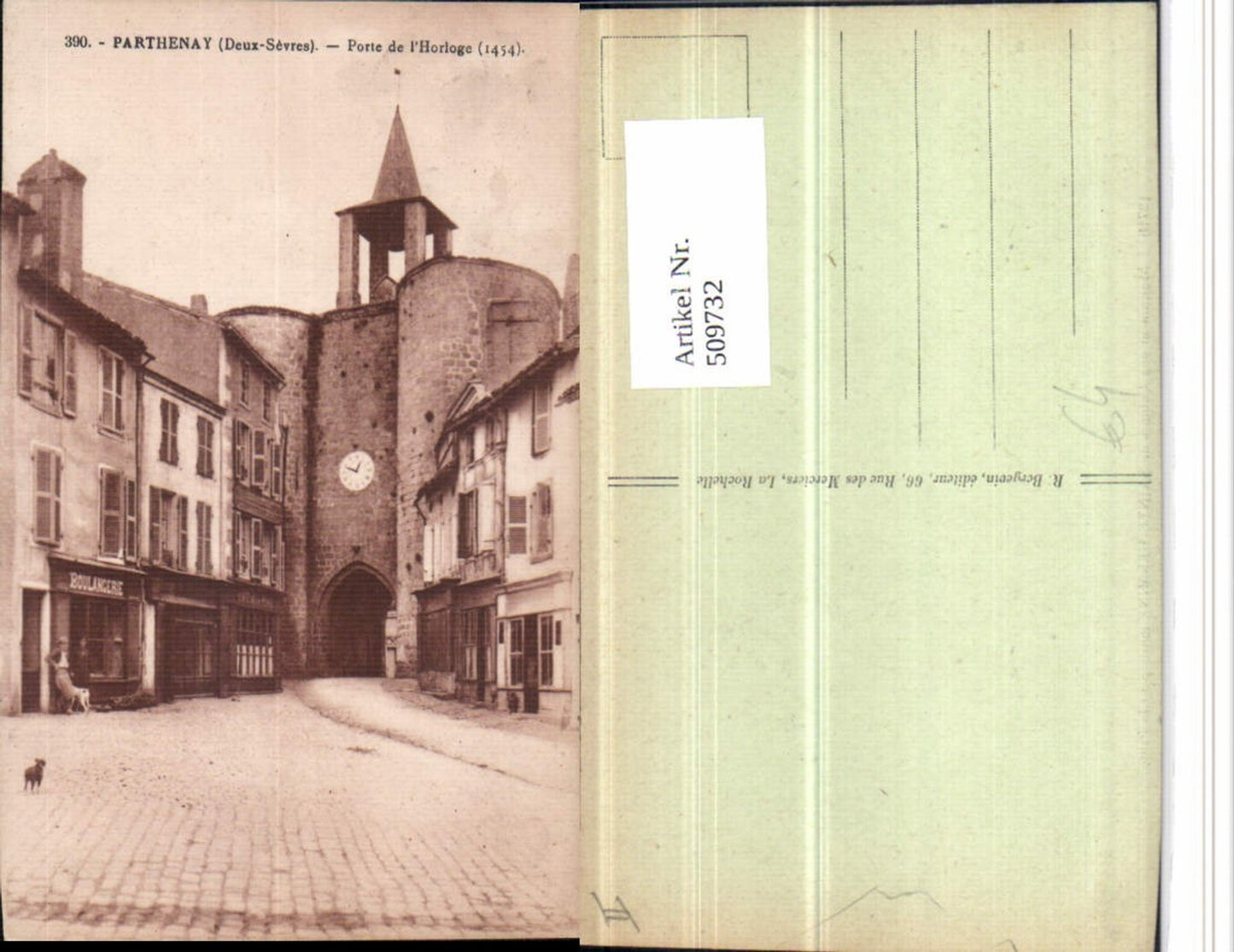 509732,Poitou-Charentes Deux-Sevres Parthenay Porte de l'Horloge Tor Uhr