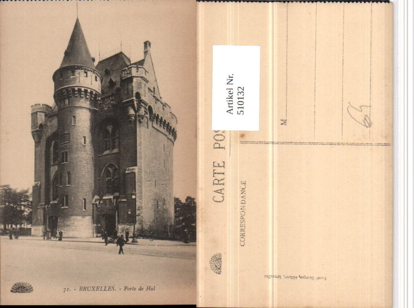 510132,Belgium Bruxelles Brüssel Porte de Hal Tor Turm