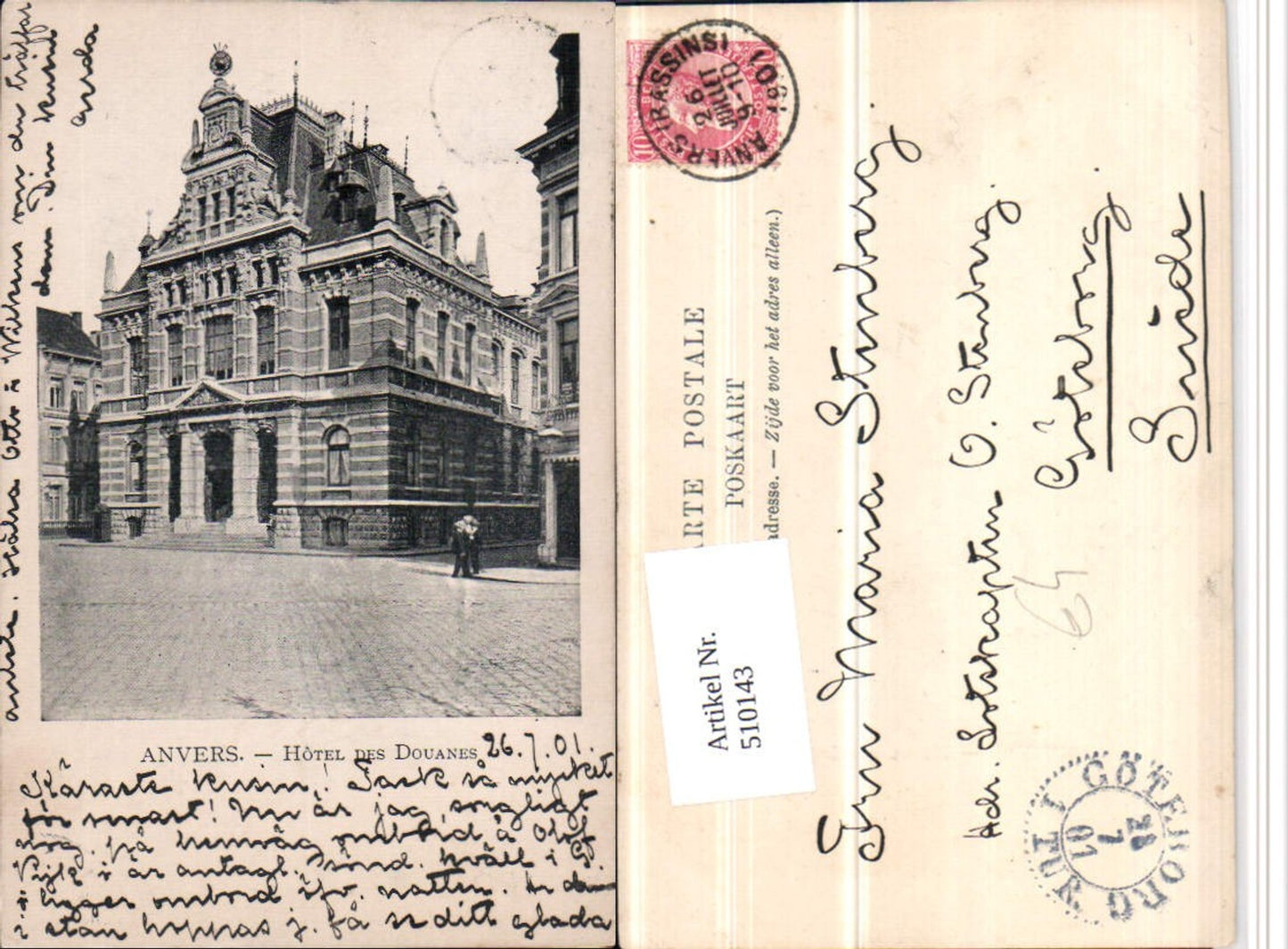 510143,Belgium Anvers Antwerpen Hotel des Douanes Gebäude
