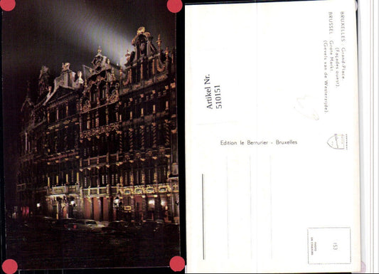 510151,Belgium Bruxelles Brüssel b. Nacht Grand Place Platz