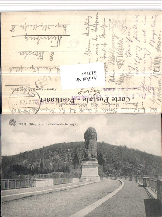 510167,Belgium Eupen Gileppe Le tablier du barrage Talsperre Monument