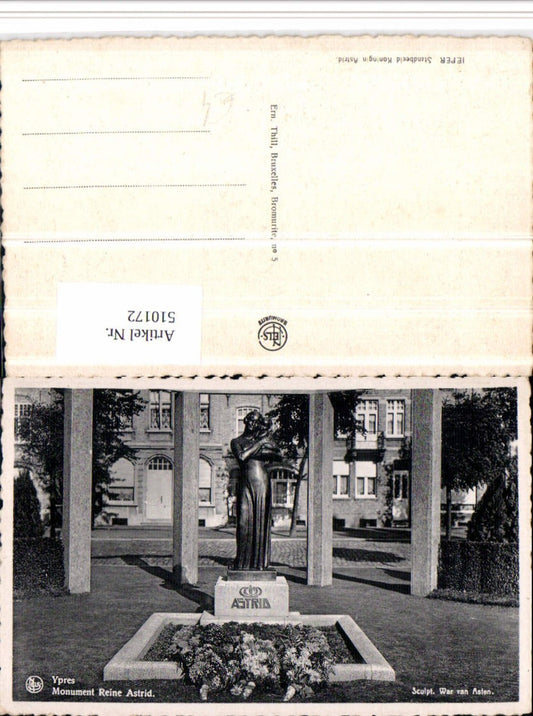 510172,Belgium Ypres Ypern Monument Reine Astrid Statue