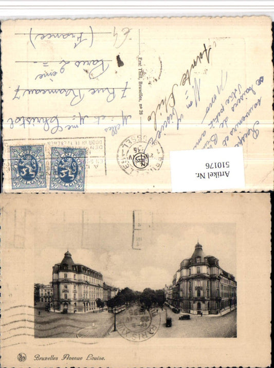 510176,Belgium Bruxelles Brüssel Avenue Louise Straßenansicht