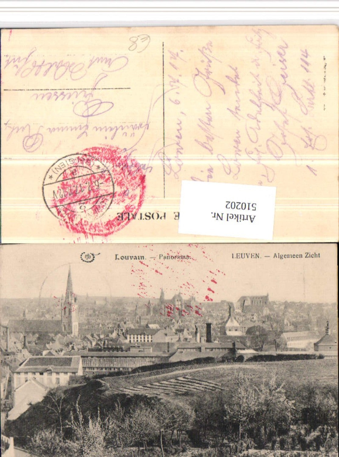 510202,Belgium Louvain Leuven Löwen Panorama Teilansicht