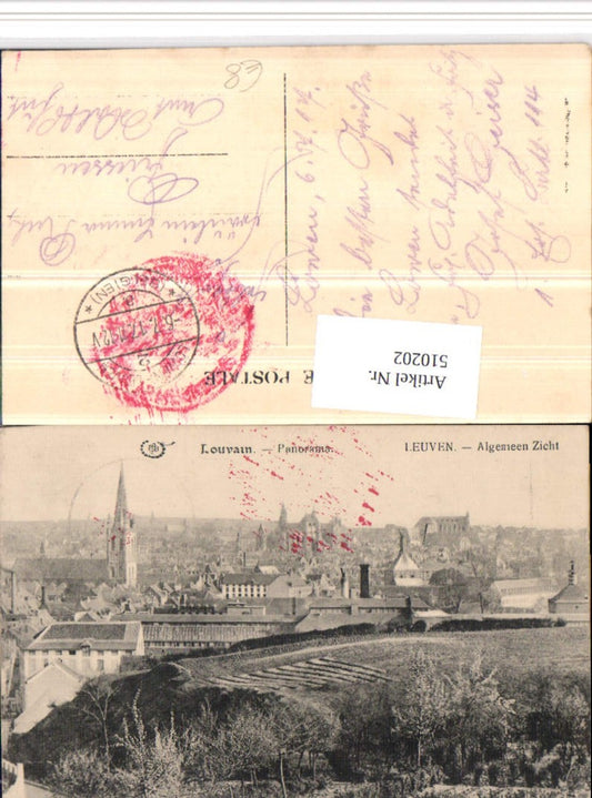 510202,Belgium Louvain Leuven Löwen Panorama Teilansicht