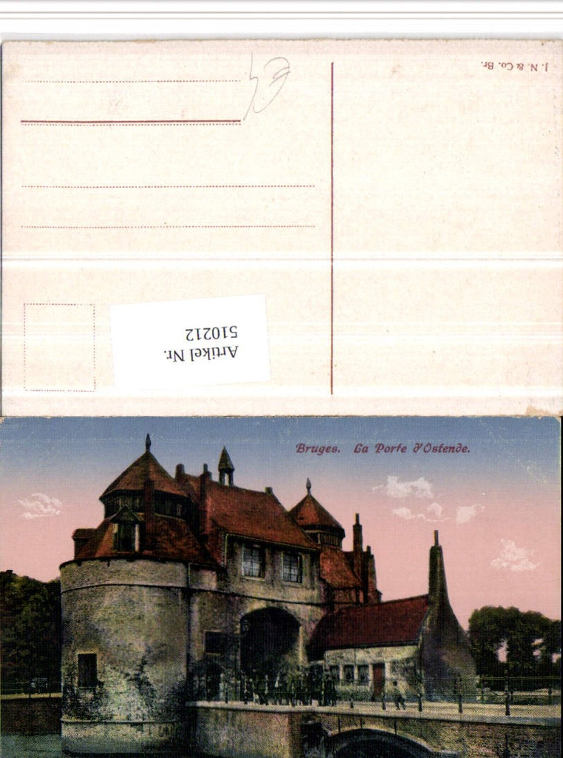 510212,Belgium Bruges Brügge La Porte d'Ostende Tor Brücke