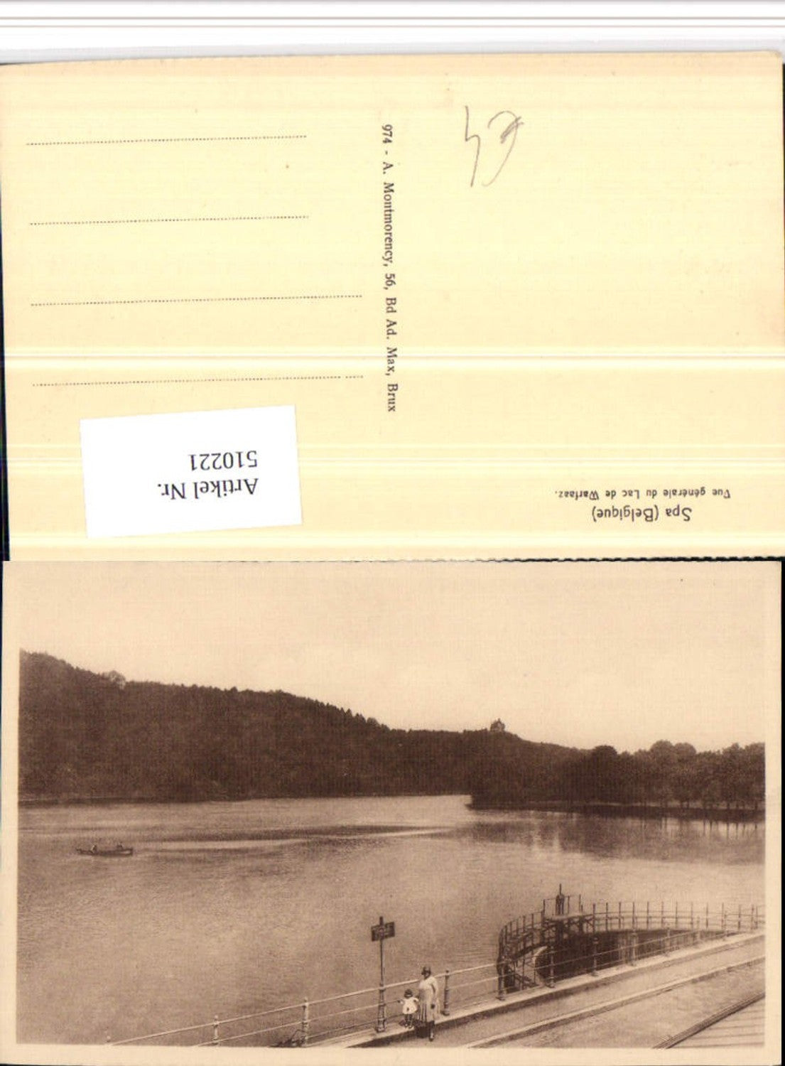 510221,Belgium Spa Vue generale du Lac de Warfaaz See