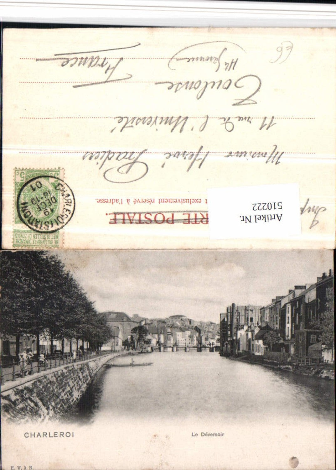 510222,Belgium Charleroi Le Deversoir Teilansicht Fluss Brücke
