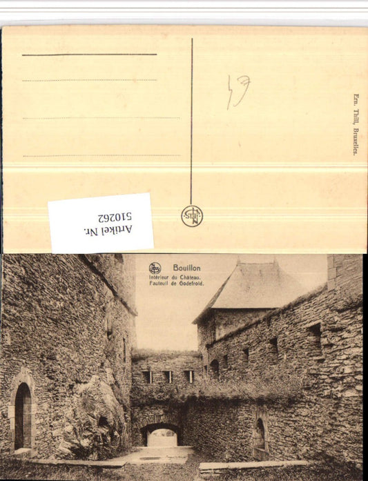 510262,Belgium Bouillon Interieur du Chateau Fauteuil de Godefroid Schloss