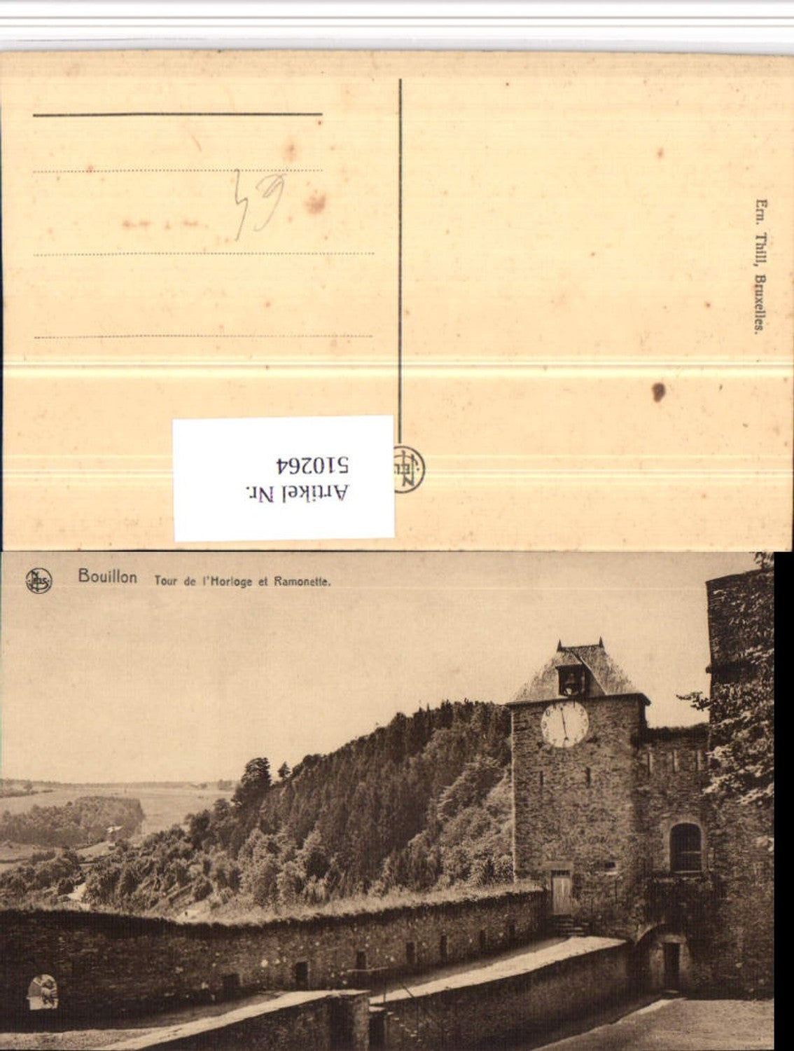 510264,Belgium Bouillon Tour de l'Horloge et Ramonette Uhr