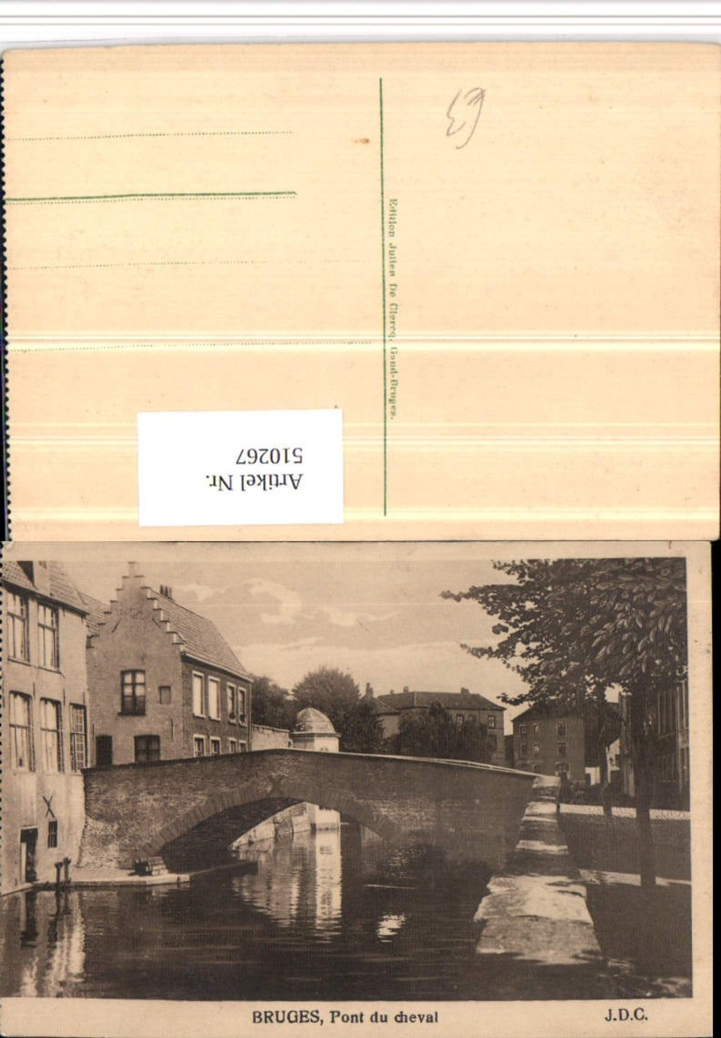 510267,Belgium Bruges Brügge Pont du cheval Brücke Kanal