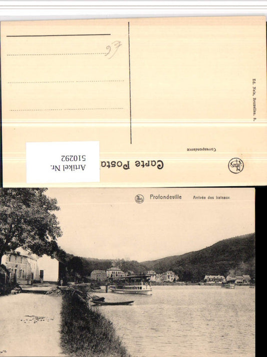 510292,Belgium Profondeville Arrivee des bateaux Anlegestelle Boot