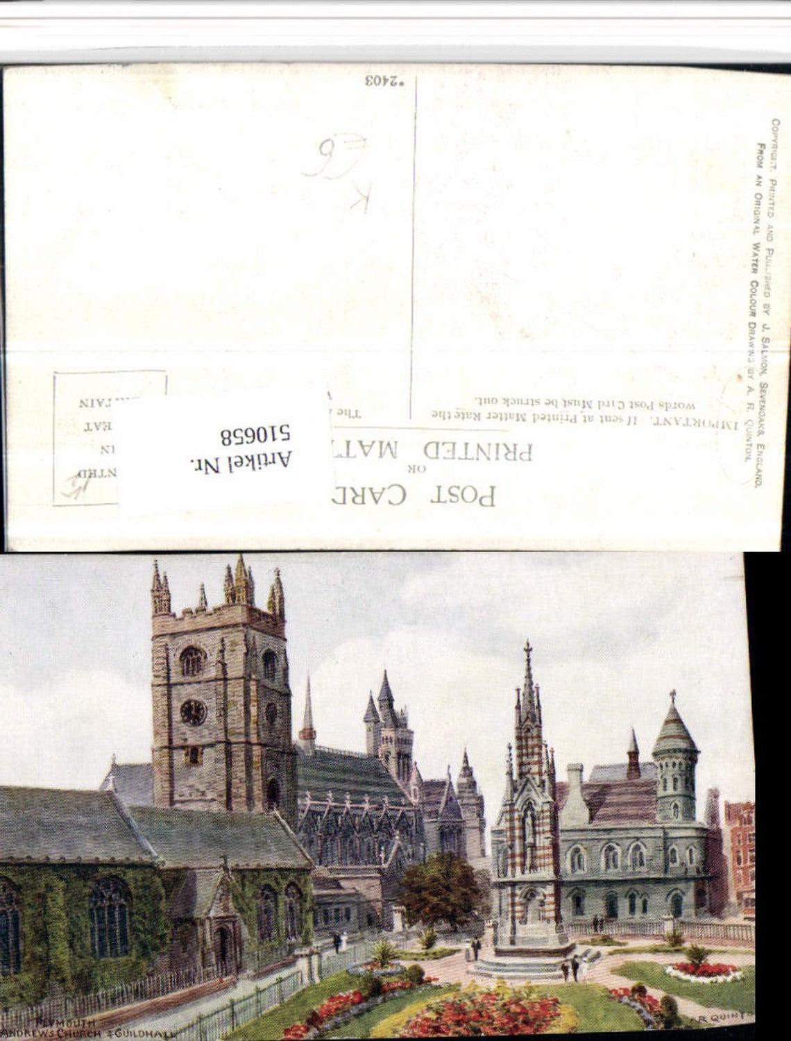 Alte Ansichtskarte – Old Postcard