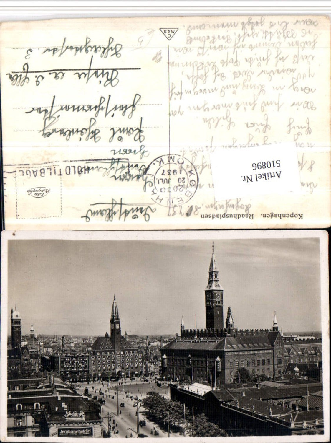 510896,Denmark Kobenhavn Kopenhagen Raadhuspladsen Rathaus