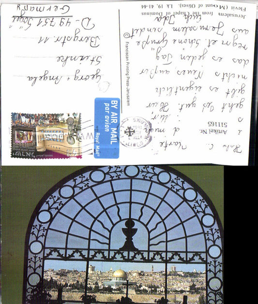 511165,Israel Jerusalem from the Chapel of Dominus Flevit Teilansicht