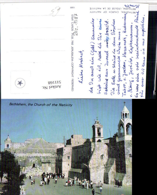 511168,Palästina Bethlehem Church of the Nativity Kirche