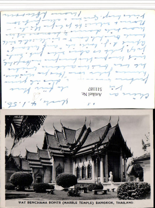 511187,Thailand Bangkok Wat Benchama Bopitr Marble Temple Tempel