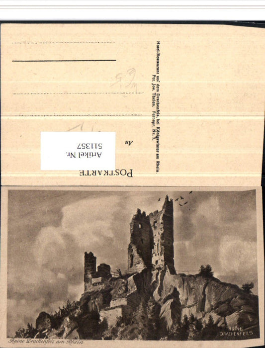 511357,Ruine Drachenfels b. Königswinter am Rhein