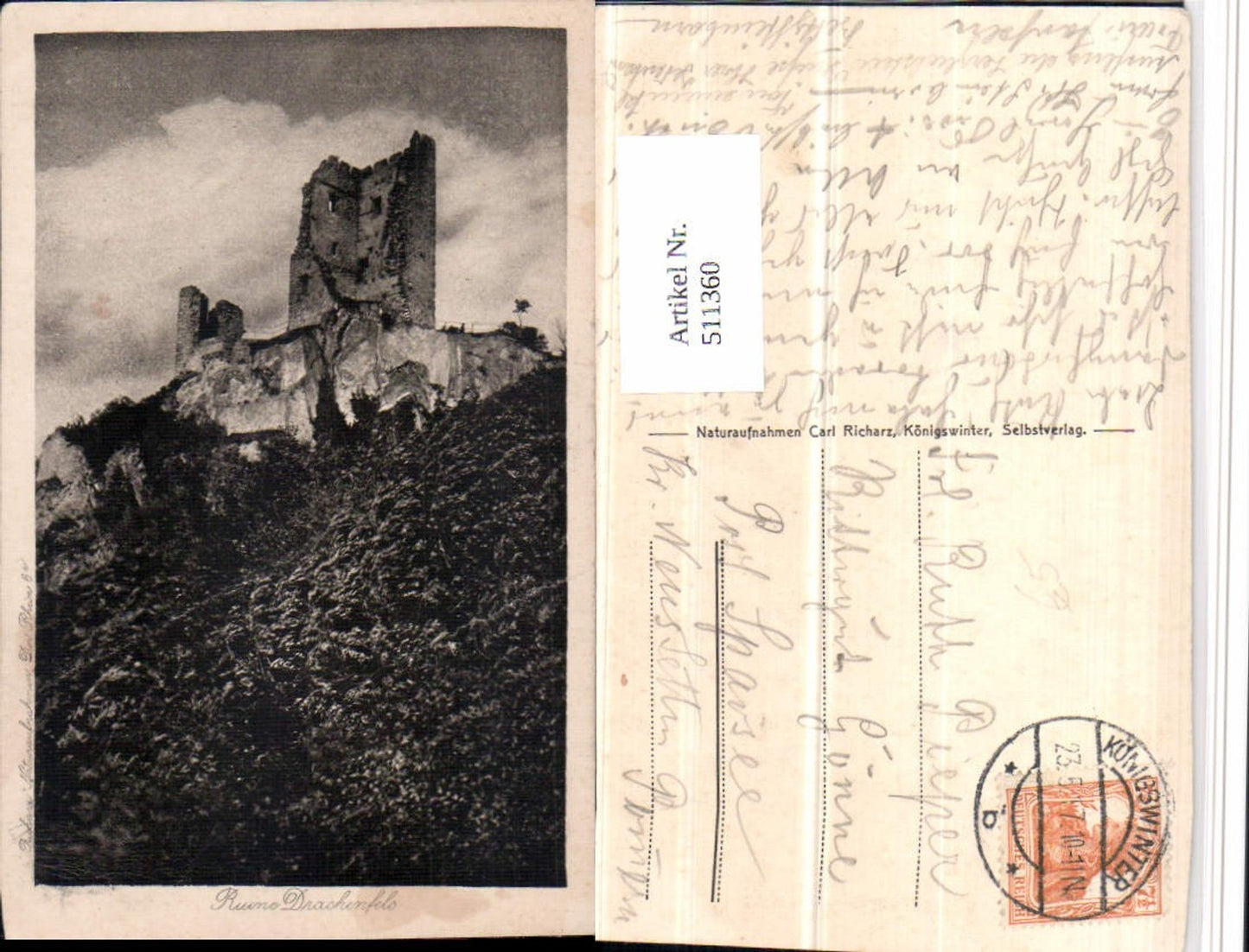 511360,Ruine Drachenfels b. Königswinter am Rhein