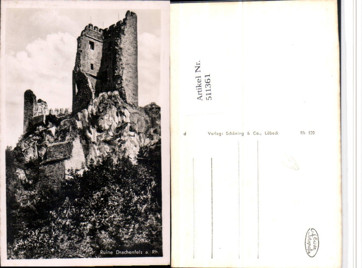511361,Ruine Drachenfels b. Königswinter am Rhein