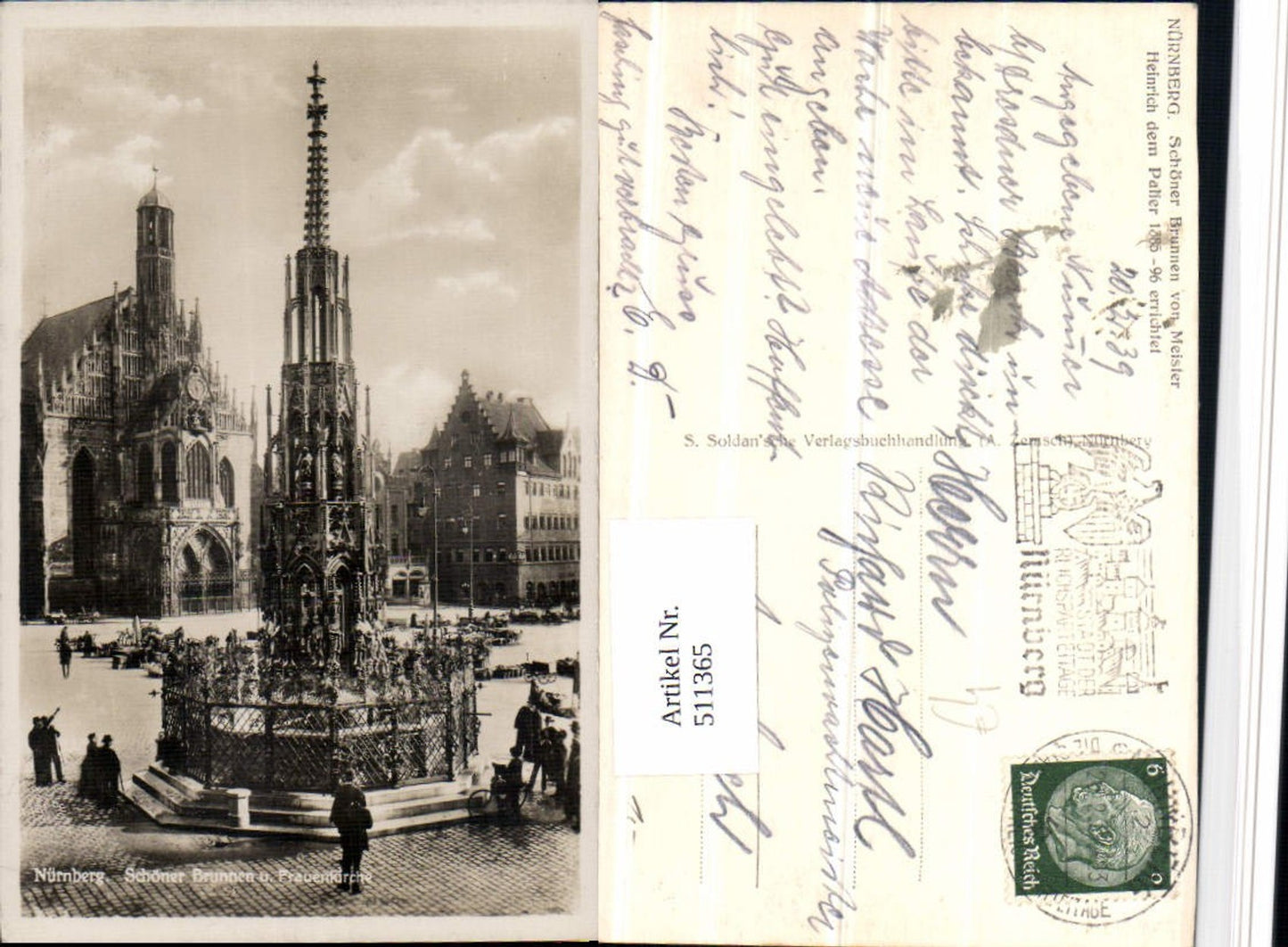 511365,Nürnberg Schöner Brunnen u. Frauenkirche Kirche