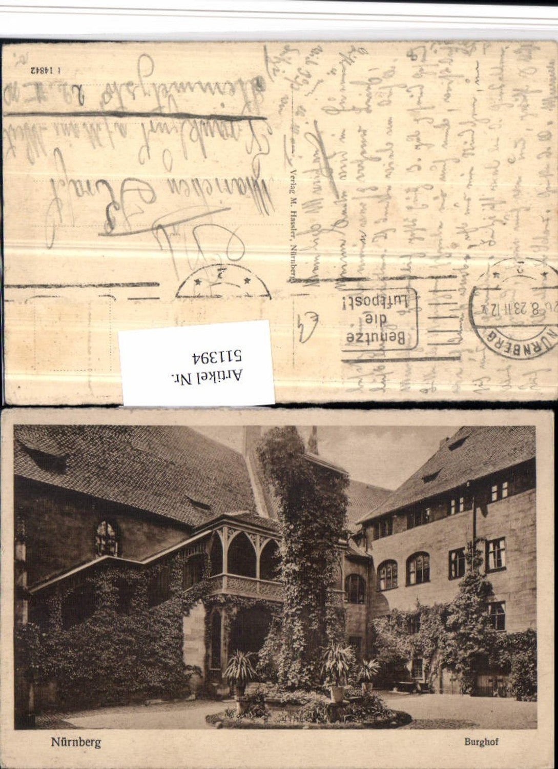 511394,Nürnberg Burg Burghof Partie