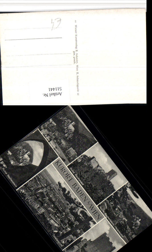 511441,Baden b. Wien Totale Ruine Rauhenstein Mehrbildkarte