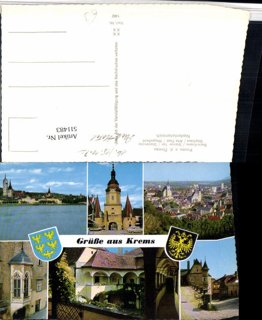 511483,Krems an d. Donau Totale Steiner-Tor Erker Wegscheid Mehrbildkarte