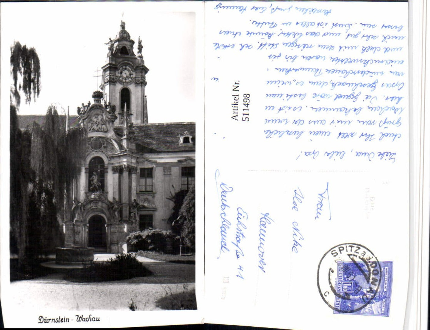 511498,Dürnstein in d. Wachau Stift Kirche Brunnen