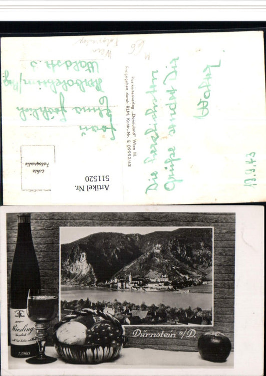 511520,Dürnstein an d. Donau Totale Passepartout Fotomontage Wein