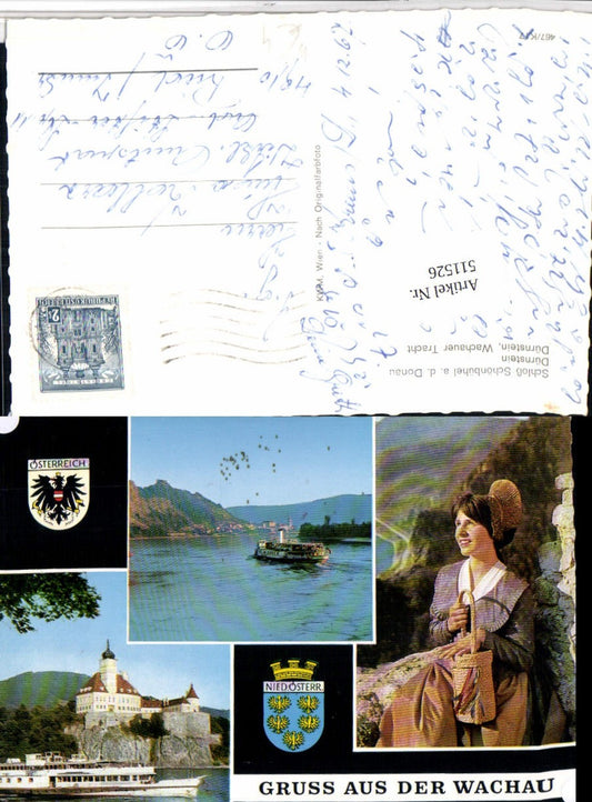 511526,Schloss Schönbühel an d. Donau Dürnstein Tracht Mehrbildkarte