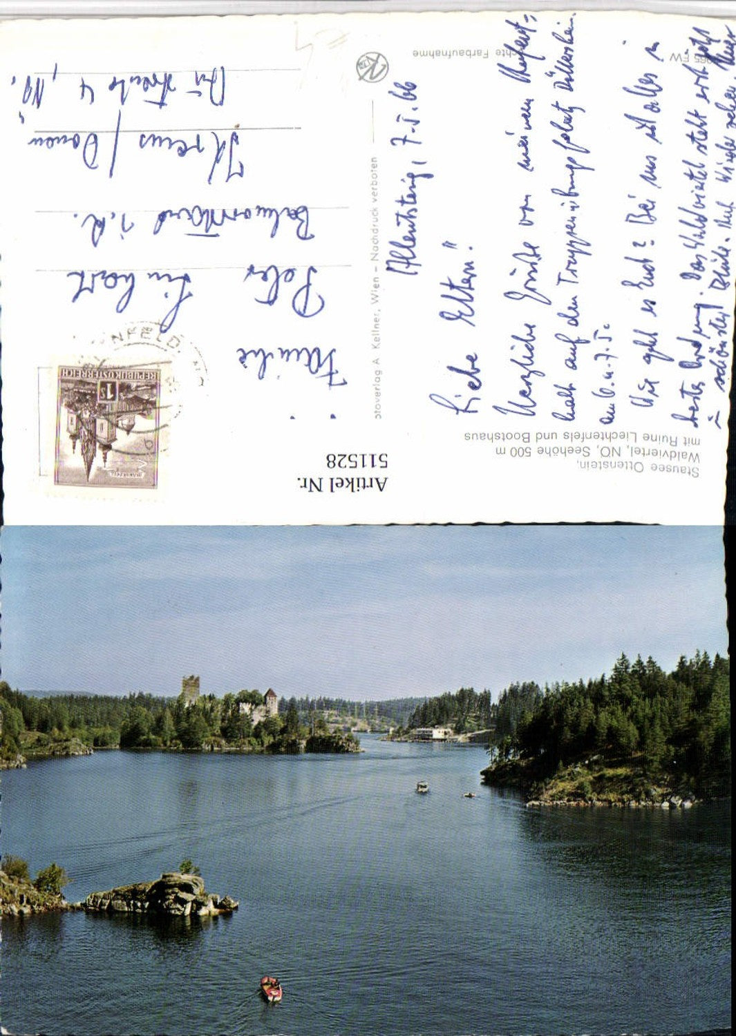 511528,Stausee Ottenstein b. Rastenfeld m. Ruine Liechtenfels