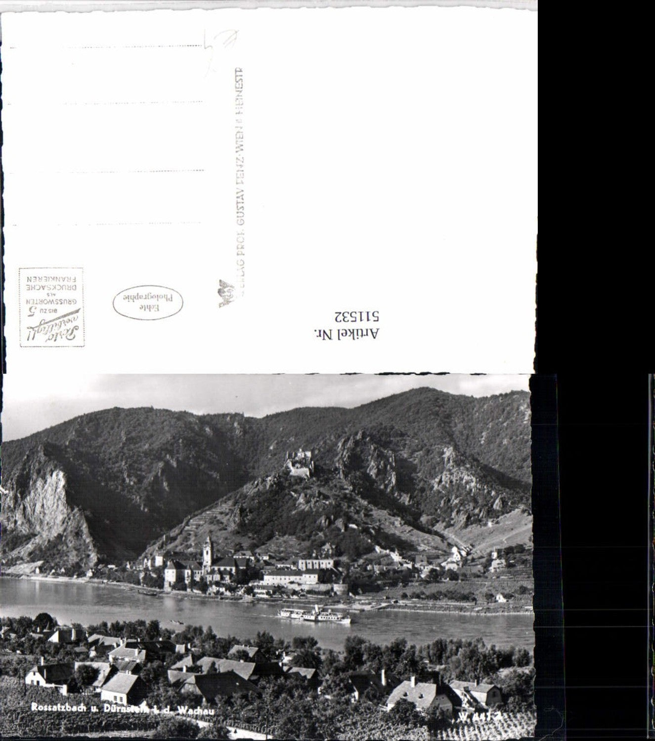 511532,Rossatzbach u. Dürnstein in d. Wachau Totale m. Ruine