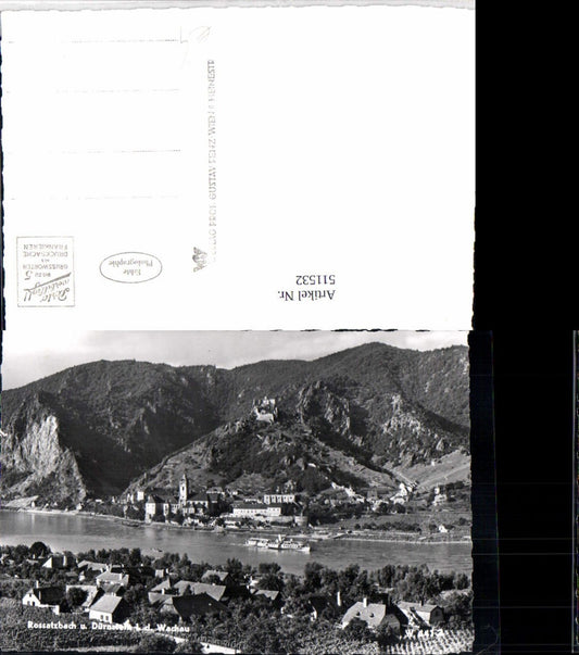 511532,Rossatzbach u. Dürnstein in d. Wachau Totale m. Ruine