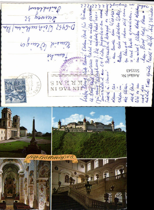 511543,Stift Göttweig Kirche Innenansicht Stiege Mehrbildkarte