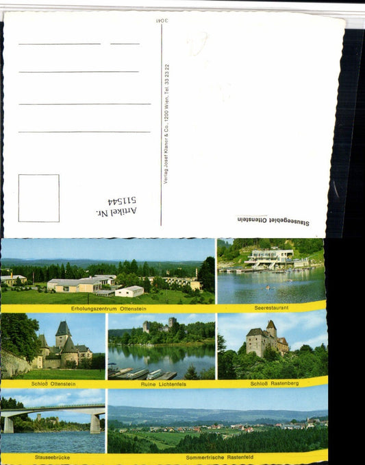 511544,Ottenstein b. Rastenfeld Stausee Schloss Brücke Mehrbildkarte