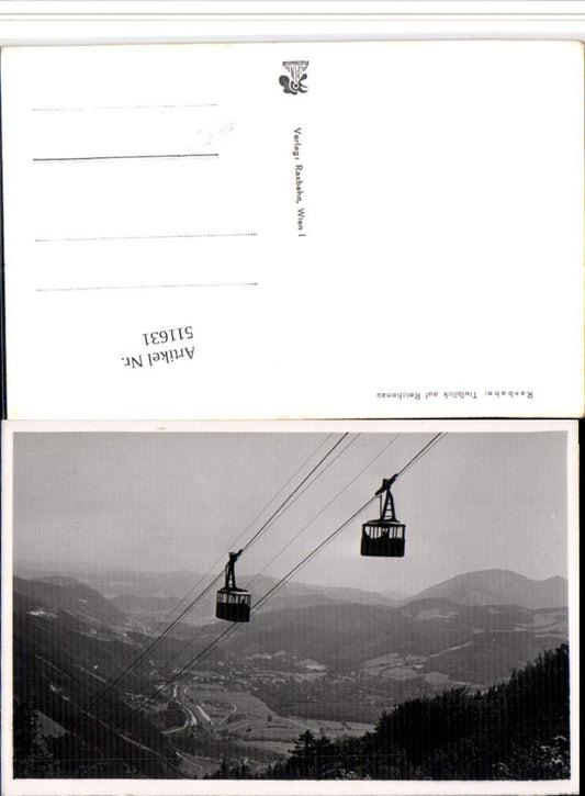 511631,Raxbahn Seilbahn Tiefblick auf Reichenau