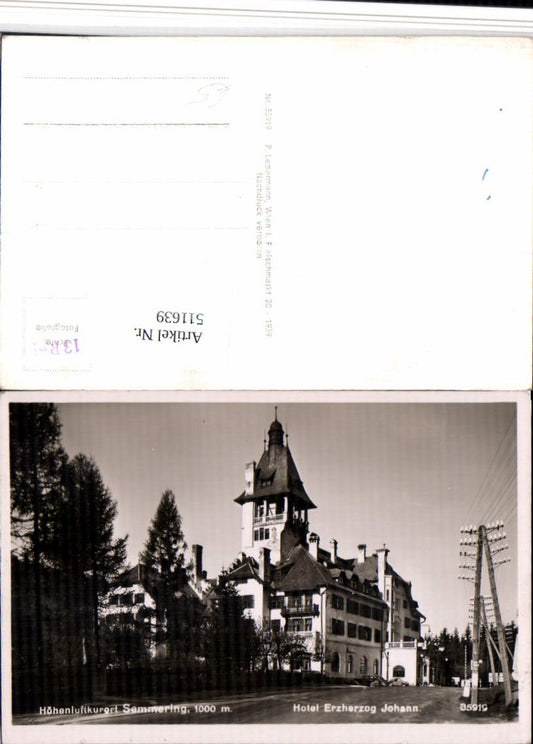 511639,Semmering Hotel Erzherzog Johann